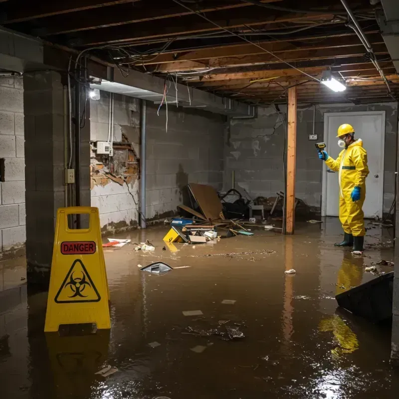 Flooded Basement Electrical Hazard in Munday, TX Property